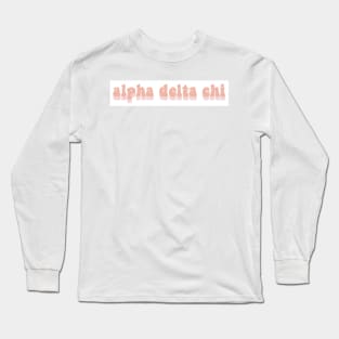 alpha delta chi, groovy font Long Sleeve T-Shirt